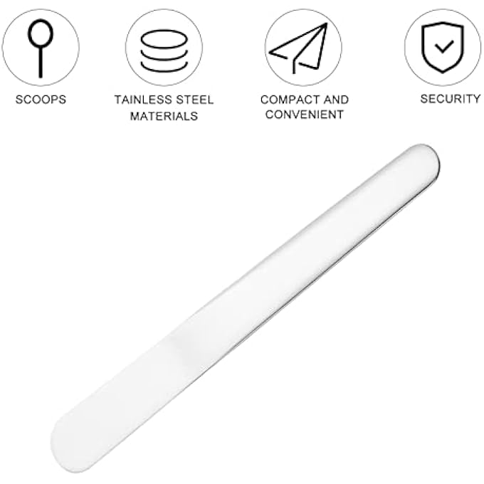 DOITOOL STAINLESS STEEL SPOON FACE MASK APPLICATOR FACE SPATULA SKINCARE SPATULA FACIAL CREAM SPOON MAKEUP PICK SPOONS FACIAL MASK SCOOP BEAUTY MOISTURIZING TRAVEL MAKEUP TOOLS - Image 3